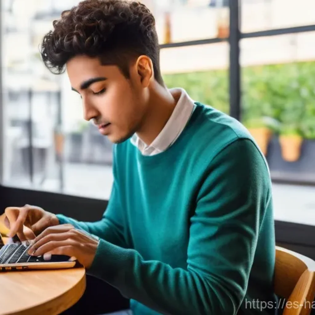 스마트폰 한글 키보드 추천 - **Prompt:** A young adult, around 20-30 years old, with a bright and focused expression, is comforta...