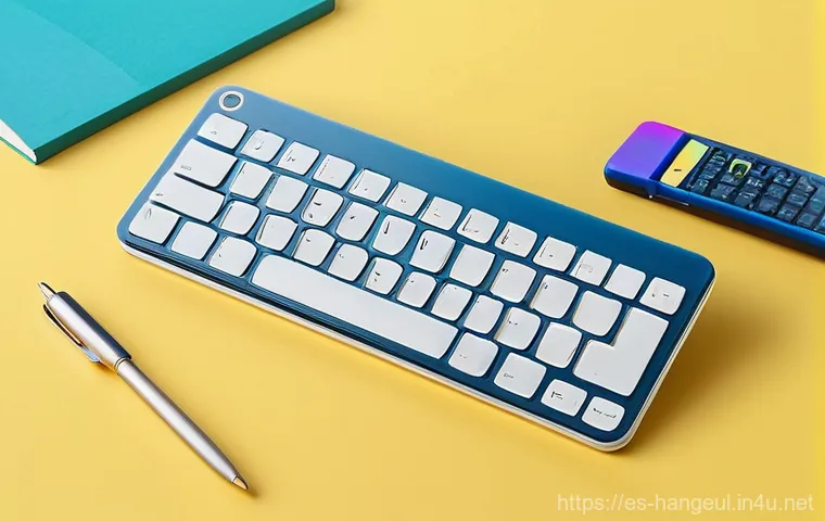 스마트폰 한글 키보드 추천 - **Prompt:** A young adult, around 20-30 years old, with a bright and focused expression, is comforta...